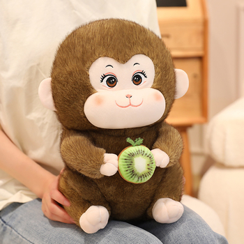 Ze Xun plišana majmunka — izuzetno mek pliš, PP pamuk punjenje, pakiranje mrežasta vrećica, OEM logo