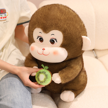Ze Xun plišana majmunka — izuzetno mek pliš, PP pamuk punjenje, pakiranje mrežasta vrećica, OEM logo