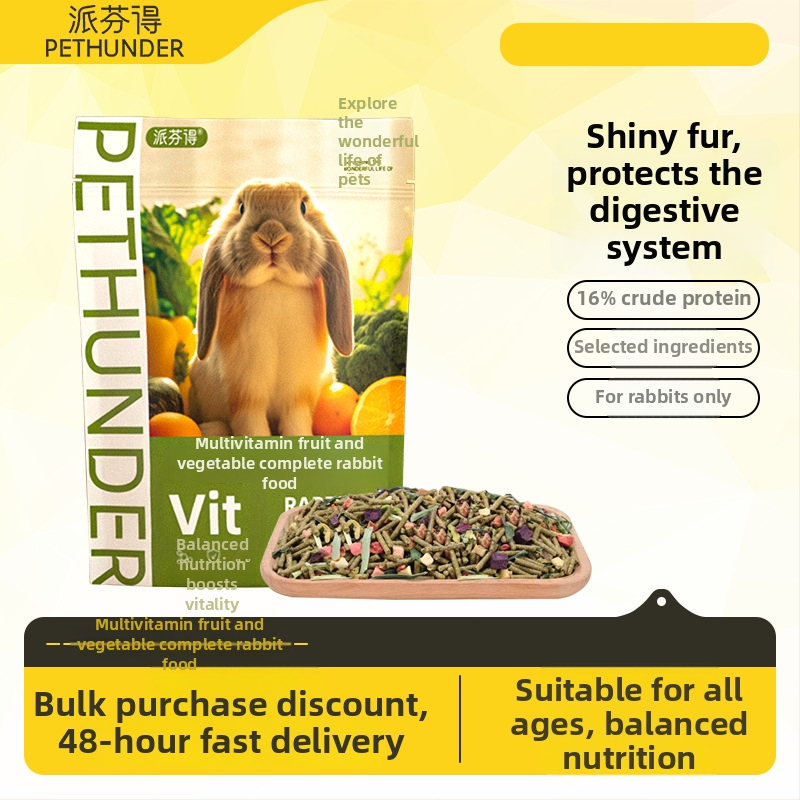 Pinfend suché krmivo pre zajce a morčatá – 500 g, všeobecné použitie, krabica 100, kód produktu Pfd52, krmivo pre domácich miláčikov