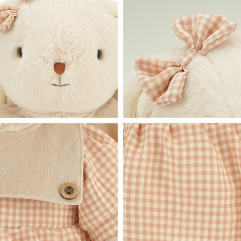 Hugs Baby jäneseplüüsi mänguasi pikkade kõrvadega – lühike plüüss, PP puuvillane täidis, sobib 4–6-aastastele lastele