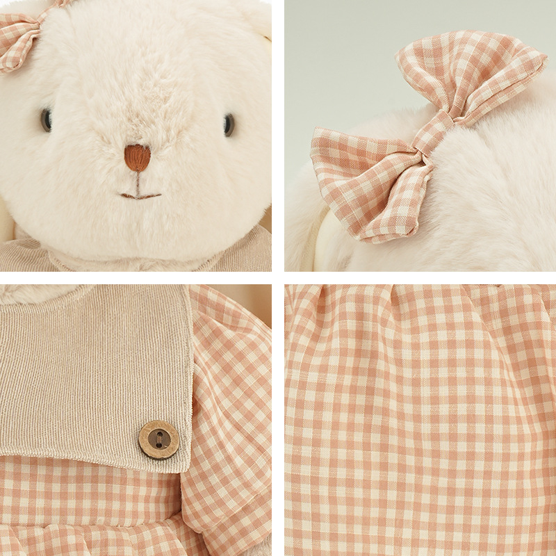 Hugs Baby jäneseplüüsi mänguasi pikkade kõrvadega – lühike plüüss, PP puuvillane täidis, sobib 4–6-aastastele lastele