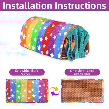 Hniezdo pre hamstera s tunelom z flanel PP, AIRUIDOG, celoročné používanie