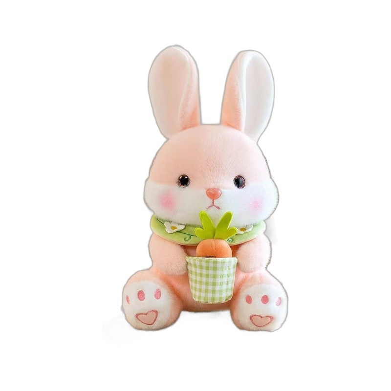 Iepuraș pluș - păpușă, umplutură PP bumbac, personalizare disponibilă, potrivită pentru copii între 7 și 14 ani