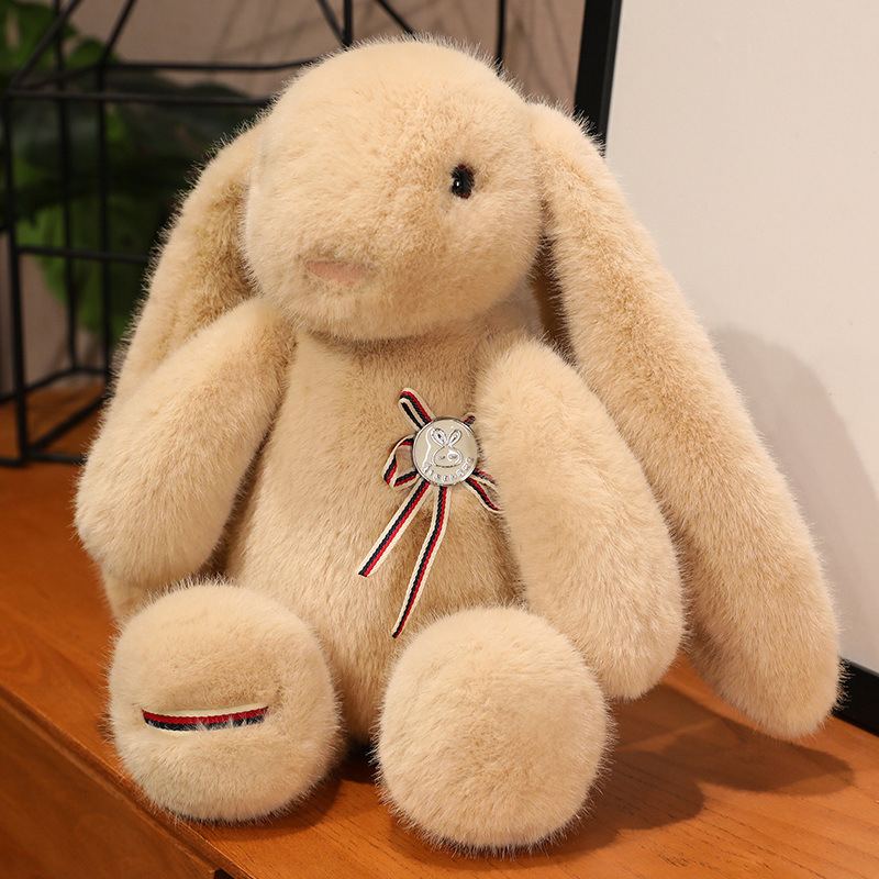 Plišana zeko lutka - izuzetno mekani kratki pliš, PP pamuk punjenje, prilagođene slike, za uzrast 7-14 godina