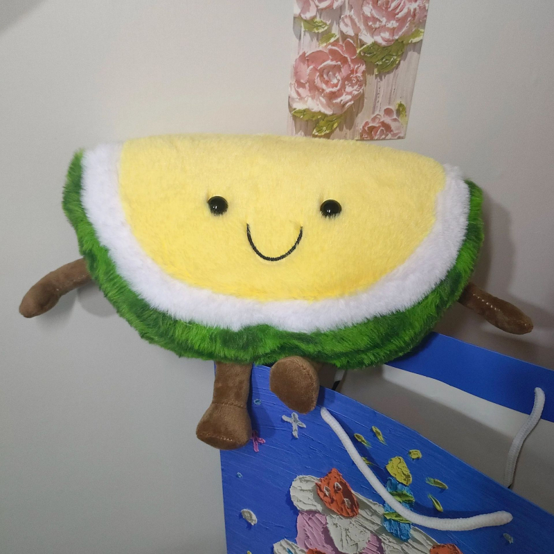 Xinkaku Iepure plușat, stil vegetal, umplutură PP bumbac, etichetă OEM, ambalare plasă, pentru vârsta 14+