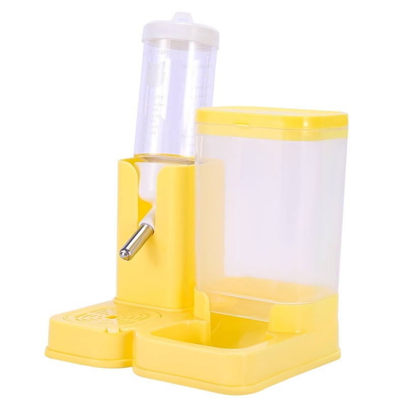 Sada pre hamster: plastová fľaša na vodu, miska na jedlo a úkryt — 2 v 1 proti úniku, plast, Číslo produktu 937408597772