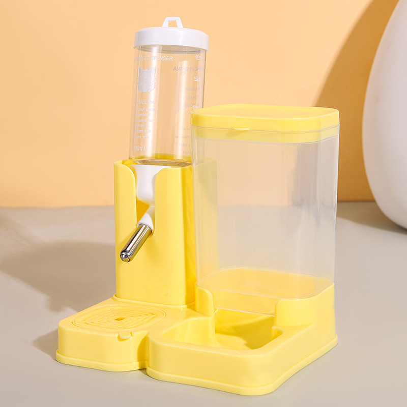 Sada pre hamster: plastová fľaša na vodu, miska na jedlo a úkryt — 2 v 1 proti úniku, plast, Číslo produktu 937408597772