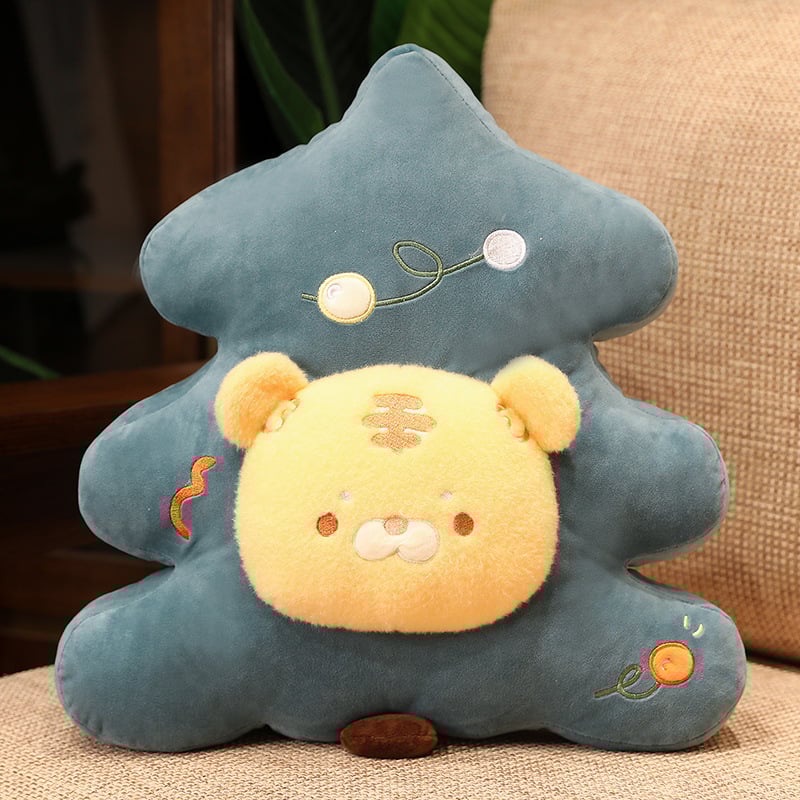 Perne decor pluş cu Moș Crăciun și ren pentru brad, cu umplutură PP bumbac; pluș de înaltă calitate; Categoria: articole din pluș; Tip model: Altul