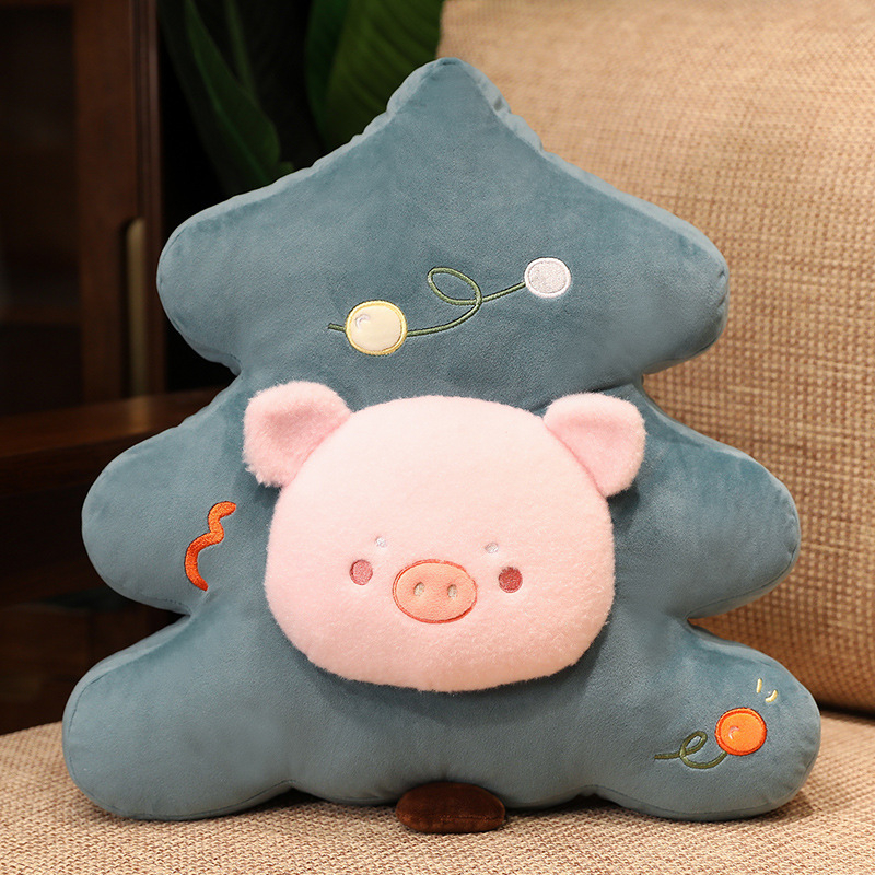 Perne decor pluş cu Moș Crăciun și ren pentru brad, cu umplutură PP bumbac; pluș de înaltă calitate; Categoria: articole din pluș; Tip model: Altul