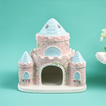 Keramický set pre škrečka: hniezdo, misky na jedlo a vodu so držiakom – Bai Nian Will