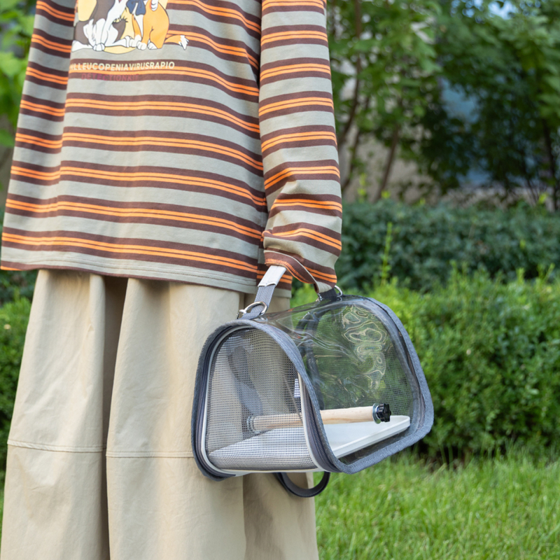 YBtoopet lindude kandekott – kaasaskantav välistingimustesse, Oxford PU materjal, põgenemiskindel disain, ühekihiline, maht kuni 4 kg, lisatarvikud kaasas