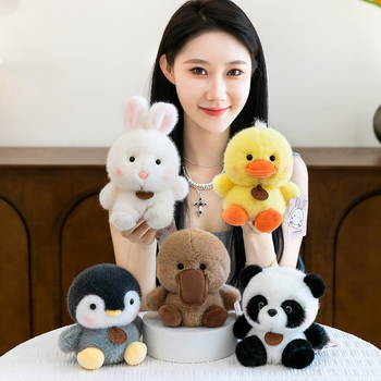 Iepure plushi pentru birou, pluș scurt, umplutură PP bumbac, potrivit pentru 7–14 ani