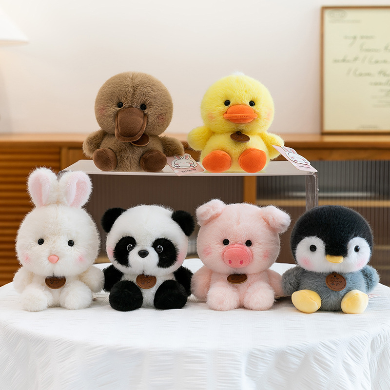 Iepure plushi pentru birou, pluș scurt, umplutură PP bumbac, potrivit pentru 7–14 ani