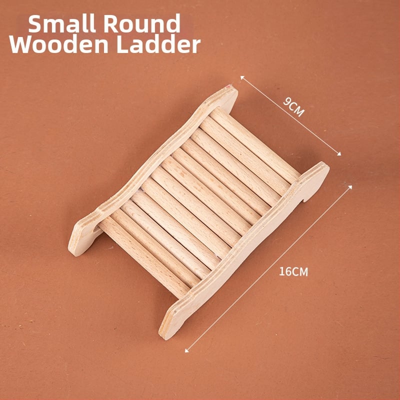 Hamster kúpeľný pieskovník – transparentný, dvojúčelová toaleta, konštrukcia z PET a masívneho dreva, Crystal Wood Bathroom od Chengxi