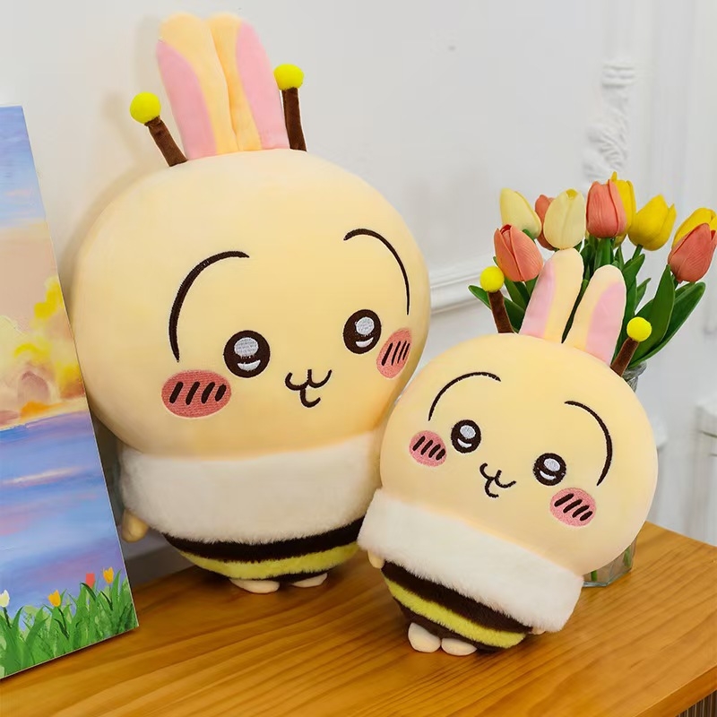 Iepure din pluș Usagi — pluș elastic, umplutură din down, 3C pentru copii sub 14 ani