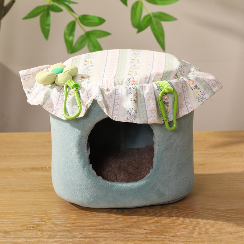 Παπαγαλάκι φωλιά από βαμβάκι με φλίς επένδυση για ζεστασιά, κρεμαστή φωλιά για πουλιά και χάμστερ, μάρκα Mr. du