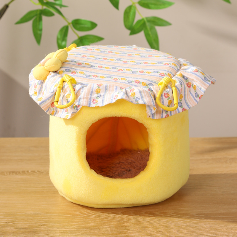 Παπαγαλάκι φωλιά από βαμβάκι με φλίς επένδυση για ζεστασιά, κρεμαστή φωλιά για πουλιά και χάμστερ, μάρκα Mr. du