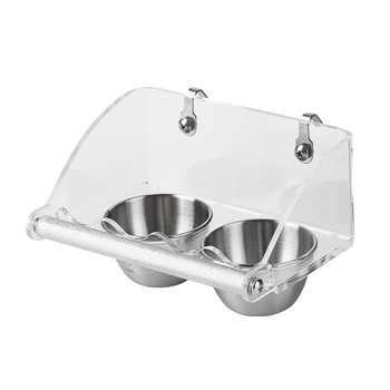 Vas de hrănire pentru papagali din metal — brand Yaochongji; destinat păsărilor; rase: Peony Parrot, Xuanfeng Parrot, Tiger Skin Parrot, Sun Conure Parrot, Monk Parrot, Golden Sun Parrot, Caique Parrot.