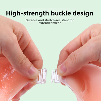 Silikónová podprsenka s hrubšími 3D košíčkami, predné zapínanie, odnímateľné ramienka, krytky bradavíc, Push-Up Bandeau