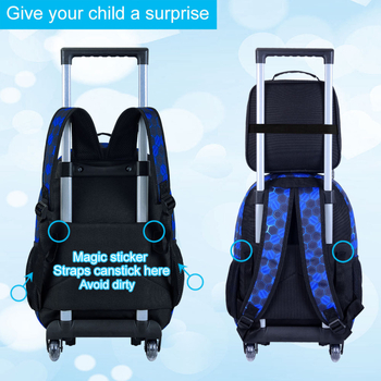 Detský batoh s kolieskami do školy – anime vzor, veľká kapacita, ľahký, nepremokavý