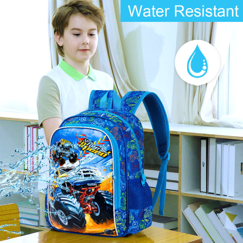 Dječji školski ruksak – trodijelni set: vodootporan, lagan i prozračan, anime motiv, poliester