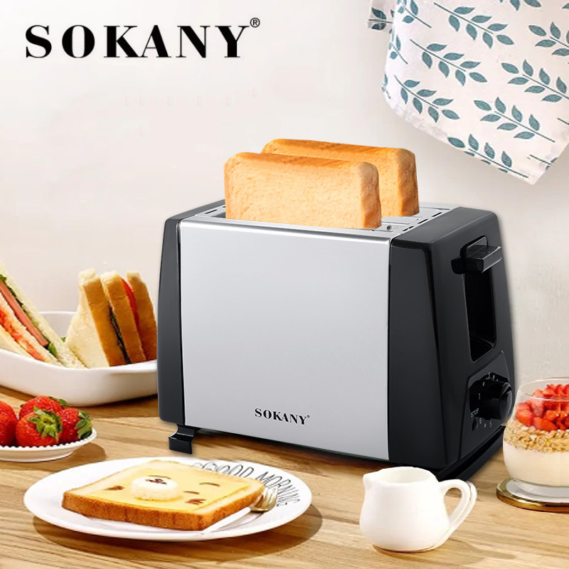 SOKANY hriankovač, 2–3 plátky, plne automatický, 3D okružné vykurovanie, 700W, 220V