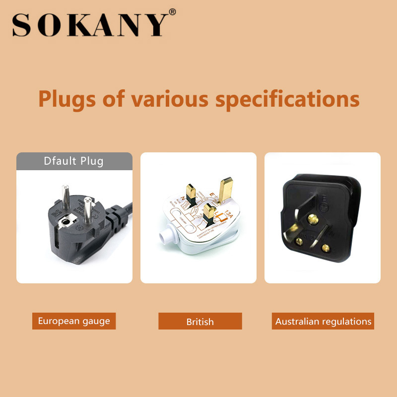 SOKANY hriankovač, 2–3 plátky, plne automatický, 3D okružné vykurovanie, 700W, 220V