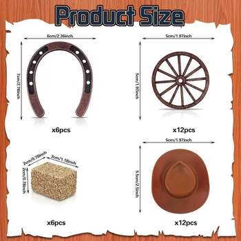 36 kusov mini západných párty dekorácií na Vianoce a Halloween