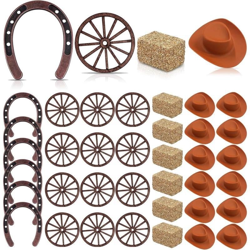 36 kusov mini západných párty dekorácií na Vianoce a Halloween