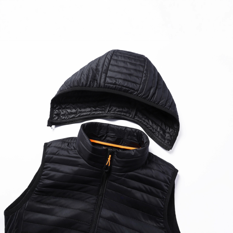 Pánska bavlnená bunda s kapucňou, hrubý materiál, štýl japonskej sviežosti, kardigán strih, pásová silueta, vrecká na zips