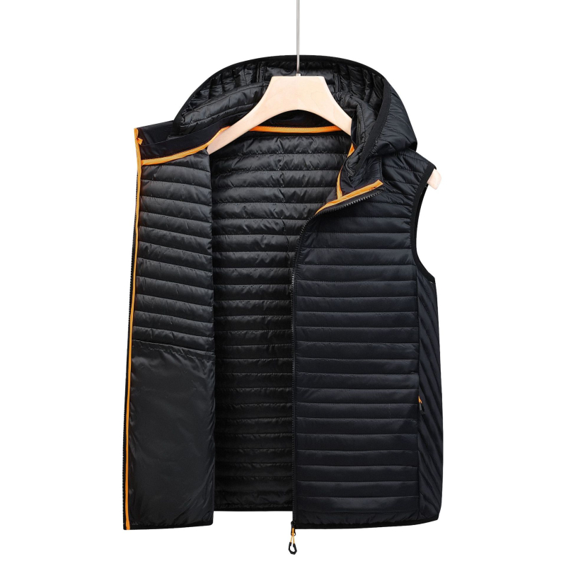 Pánska bavlnená bunda s kapucňou, hrubý materiál, štýl japonskej sviežosti, kardigán strih, pásová silueta, vrecká na zips