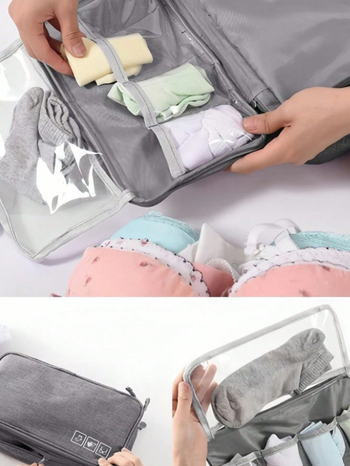 Sac de compresie pentru lenjerie de călătorie, nylon, unisex, stil de călătorie de agrement, lansare iarna 2024