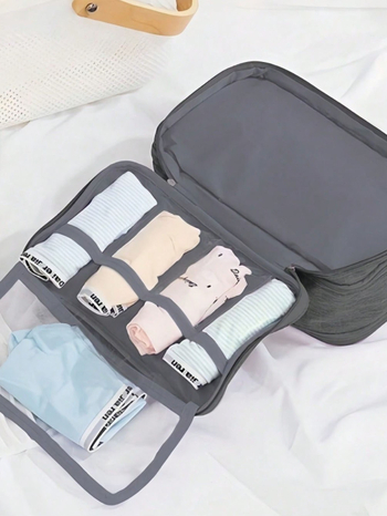 Sac de compresie pentru lenjerie de călătorie, nylon, unisex, stil de călătorie de agrement, lansare iarna 2024