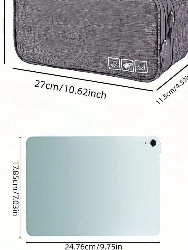 Sac de compresie pentru lenjerie de călătorie, nylon, unisex, stil de călătorie de agrement, lansare iarna 2024