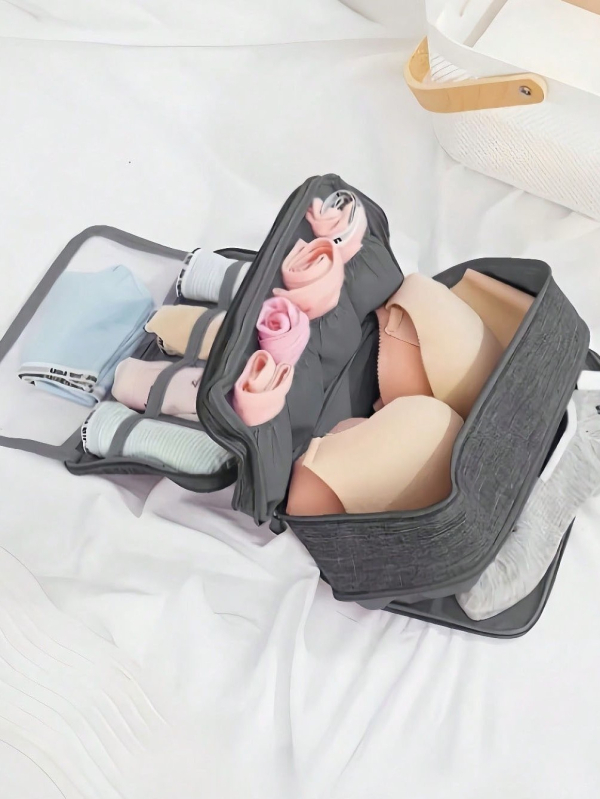 Sac de compresie pentru lenjerie de călătorie, nylon, unisex, stil de călătorie de agrement, lansare iarna 2024