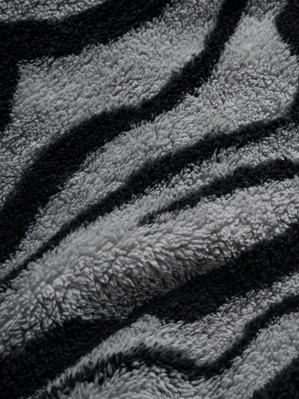 Cardigan cu Color Block, fermoar, guler Stand, croială lejeră, fibră de viscose