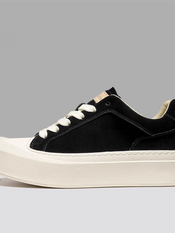 Pánske topánky: Korejský štýl loafers s hrubou podrážkou a zvýšením výšky (Horná časť: Ultra-Fiber Leather; Podrážka: Guma; Vnútorná vložka: PU)