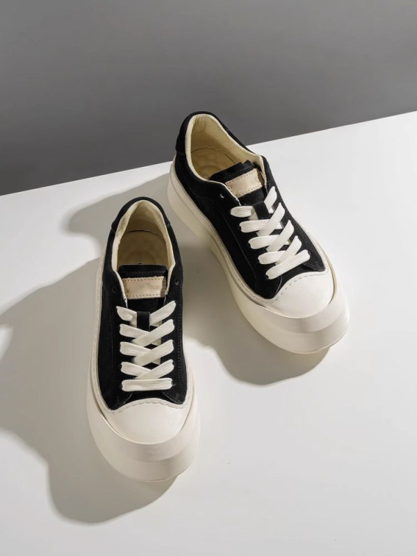 Pánske topánky: Korejský štýl loafers s hrubou podrážkou a zvýšením výšky (Horná časť: Ultra-Fiber Leather; Podrážka: Guma; Vnútorná vložka: PU)