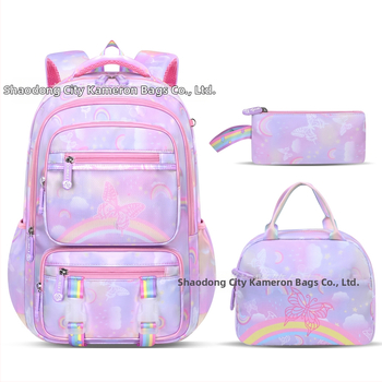 Unisex nylonový školský batoh s dýchateľnými popruhmi a vzduchovými vankúšmi pre žiakov 3.–4. triedy.