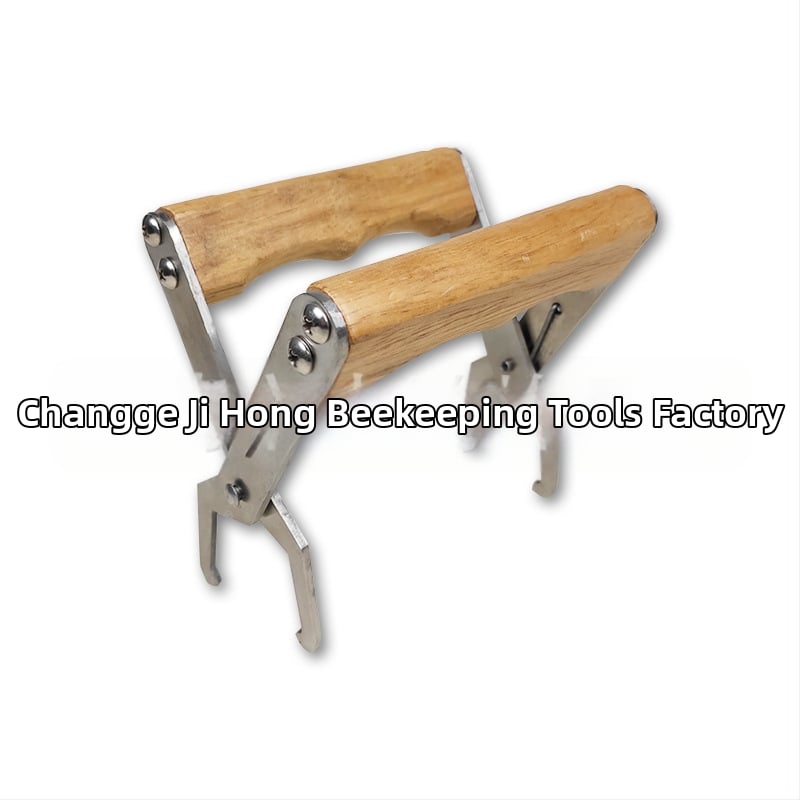 Méhészkedéshez használt keretklipsz fából készült nyéllel – Modell FG-4, Ji Hong, új