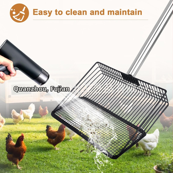 Dex kovová naberačka – Univerzálny čistiaci nástroj pre kurací výbeh, mačací piesok, plážový piesok a hospodárske exkrementy