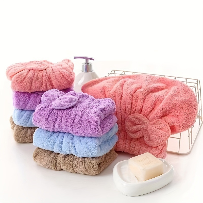 Sprchová čiapočka s uterákom na hlavu z korálového fleecu, savá, rýchloschnúca, 150d vlákno, viac ako 200 g