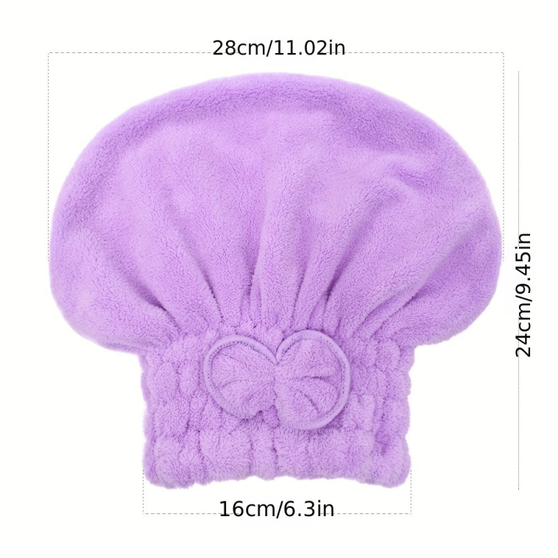 Sprchová čiapočka s uterákom na hlavu z korálového fleecu, savá, rýchloschnúca, 150d vlákno, viac ako 200 g