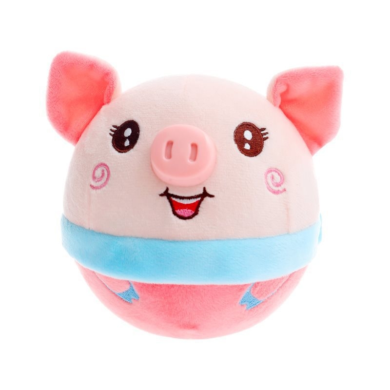 Hovoriace plyšové prasiatko – skákacia hračka pre dojčatá a batoľatá (0–3 roky) – hudba, super jemný plyš