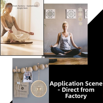 Drevený visací dekor s geometrickým vzorom pre DIY nástennú výzdobu | Značka: aalive | Materiál: drevo | Štýl: moderný minimalistický | Kód produktu: 250194