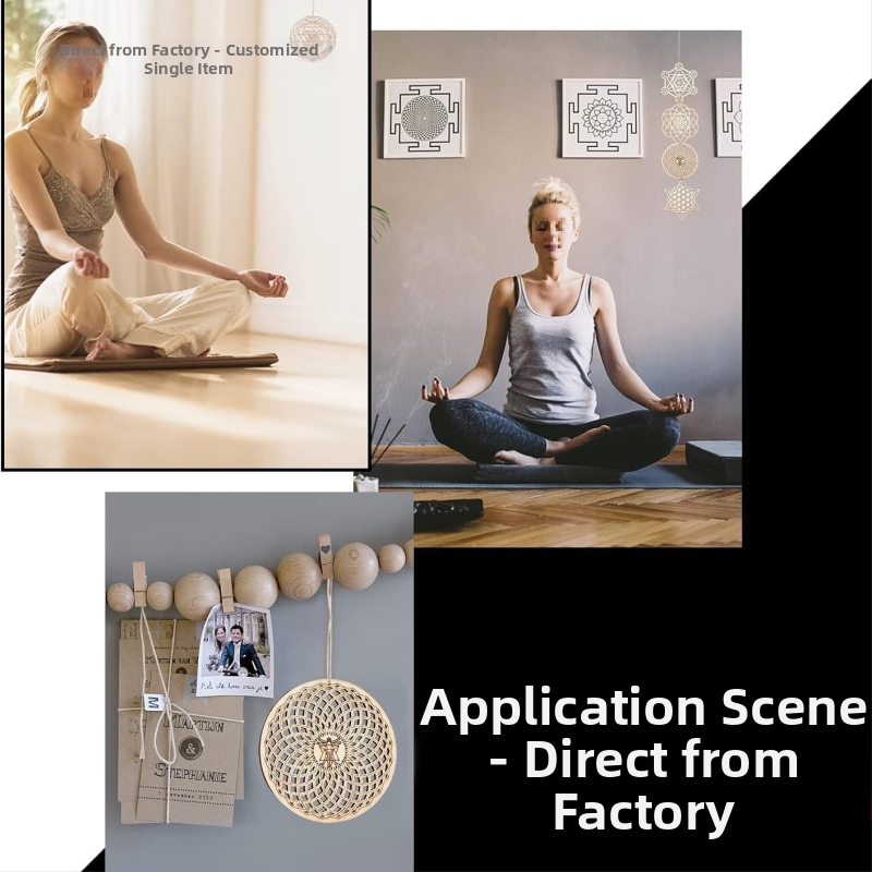 Drevený visací dekor s geometrickým vzorom pre DIY nástennú výzdobu | Značka: aalive | Materiál: drevo | Štýl: moderný minimalistický | Kód produktu: 250194