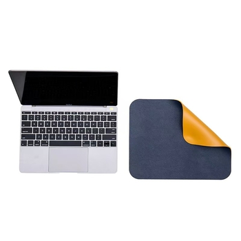 Myšová podložka, koža, dvojstranná, protiskluzová, tlač loga