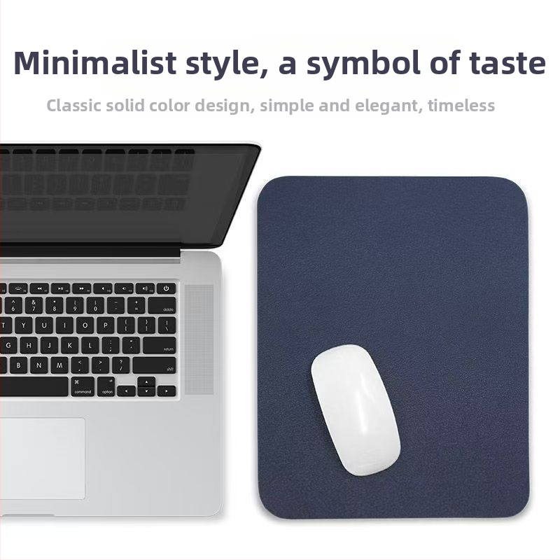 Myšová podložka, koža, dvojstranná, protiskluzová, tlač loga