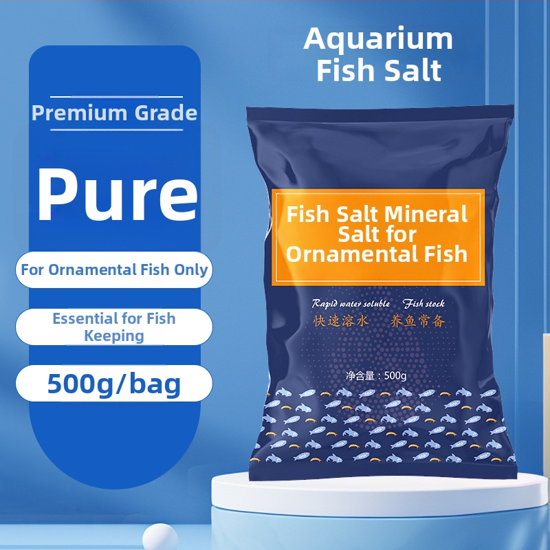 Minerálna soľ pre okrasné ryby — plastový materiál; značka Kiyono wood; hmotnosť 1000 g / 1500 g / 2500 g; vybavenie akvária