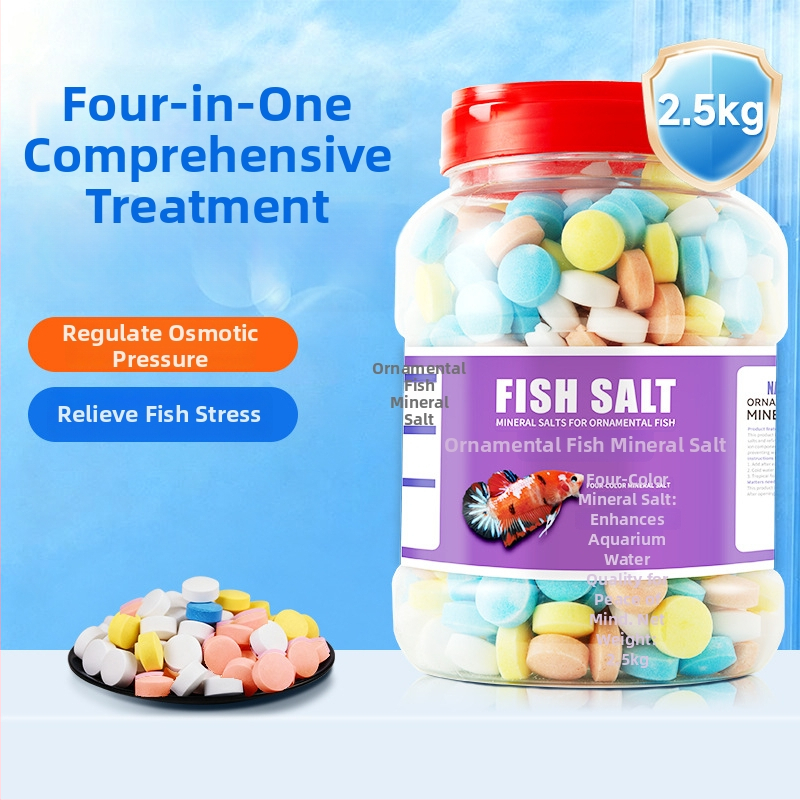 Minerálna soľ pre okrasné ryby — plastový materiál; značka Kiyono wood; hmotnosť 1000 g / 1500 g / 2500 g; vybavenie akvária